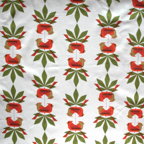 ORGANIC COTTON - Charley Harper Holiday Best Vol 2 - Cardinal Consort - Birch Organic Fabric