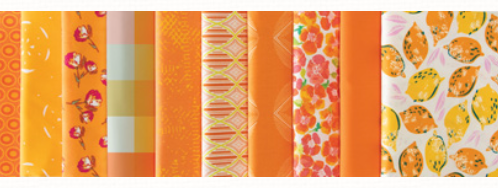 Fat Quarter Bundle - Color Master Curated bundles - Art Gallery Fabrics - Tangerine Summer Edition