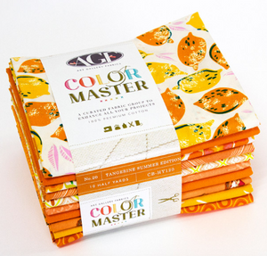 Fat Quarter Bundle - Color Master Curated bundles - Art Gallery Fabrics - Tangerine Summer Edition