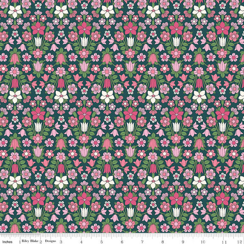 COTTON - Liberty Fabrics - Flower Show Midsummer Hampstead Meadow Pink