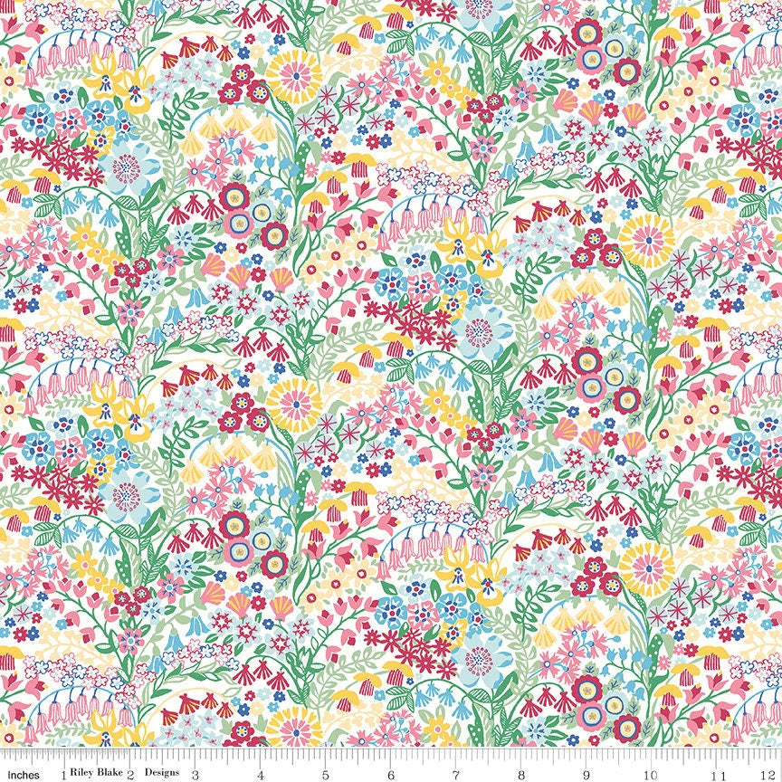 COTTON - Liberty Fabrics by Riley Blake - Riviera Shell Garden B