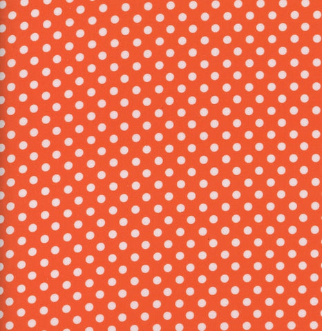 COTTON - Polka Dot - Orange