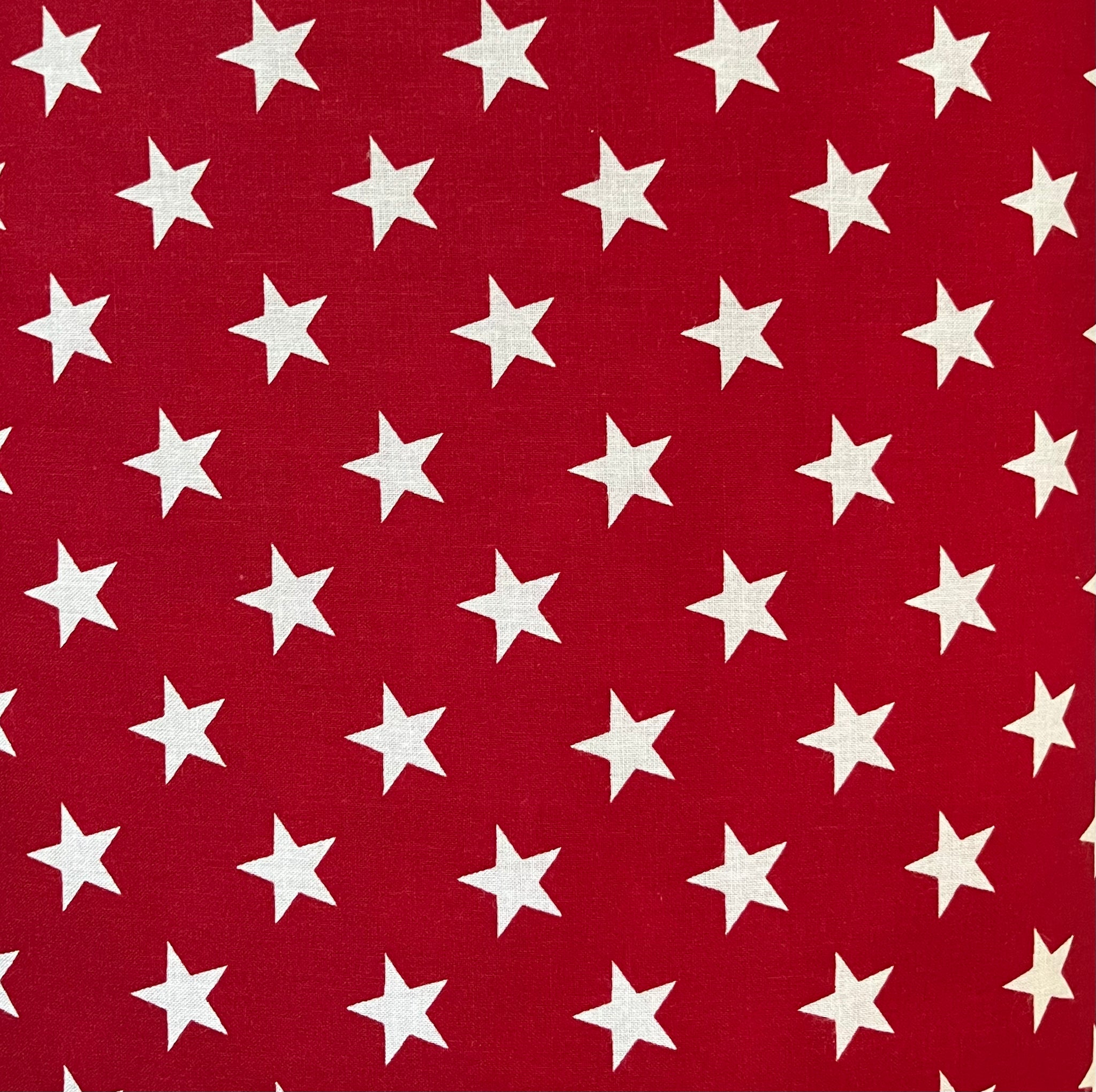 WIDEBACK COTTON - 108" wide Cotton - Red and White Stars (1/2 yard)