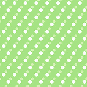 COTTON - Janey Dot dot dot on Light Green - Clothworks