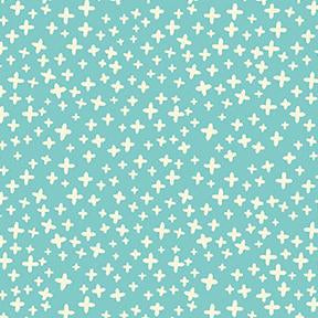 COTTON - Clothworks - Forever Magic - Teal Plus Signs